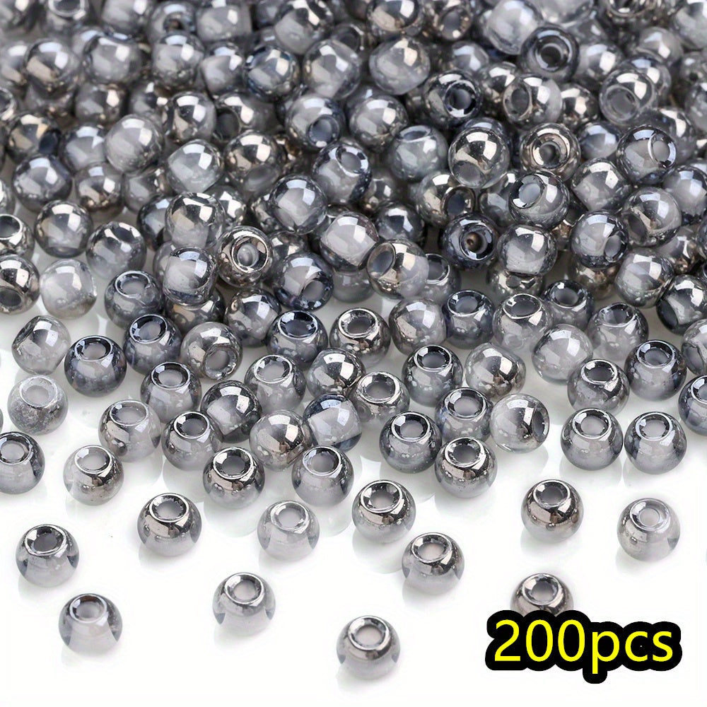 4mm Metallic Glass Seed Beads