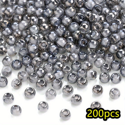 4mm Metallic Glass Seed Beads