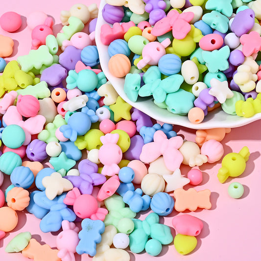 200g/bag Colorful Acrylic Bead Assortment