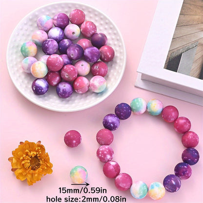 9/12/15mm Mixed Colorful Round Silicone Beads