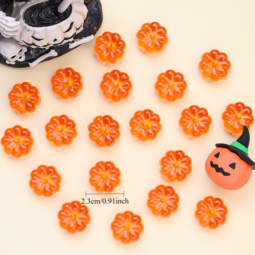 23mm 2D Pumpkin Acrylic Beads