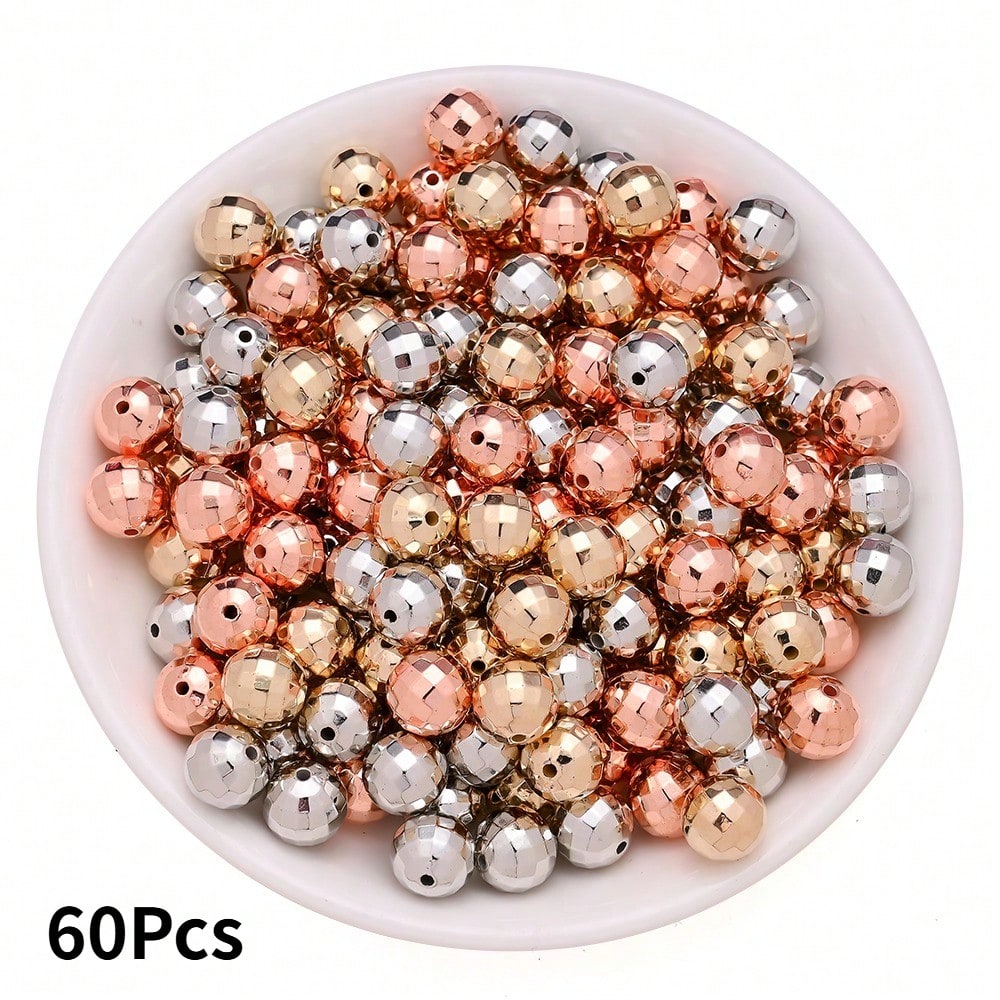 40/60/100/200pcs 6/8/10/12mm Vintage Disco Ball Beads