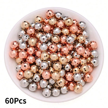 40/60/100/200pcs 6/8/10/12mm Vintage Disco Ball Beads