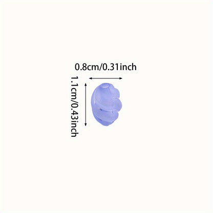 100pcs 11x8mm Frosted Acrylic Oval Beads