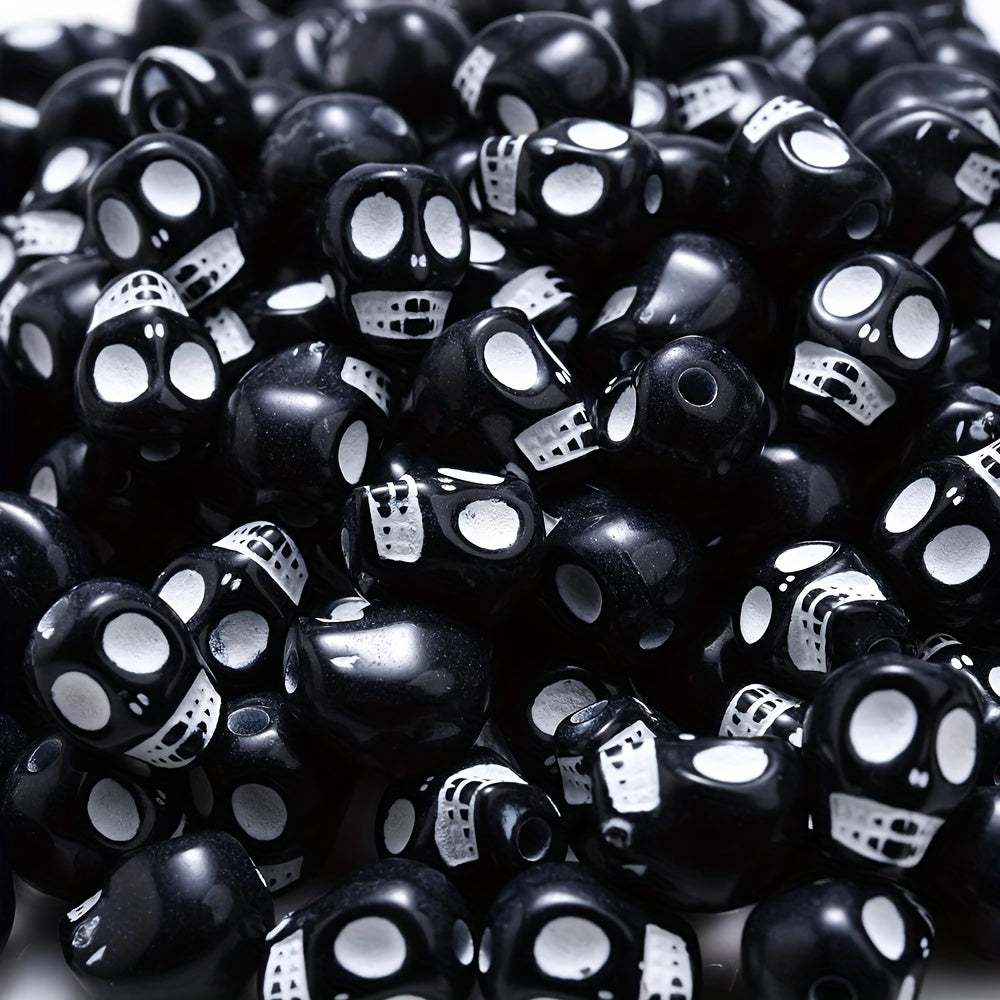 Colorful Acrylic Skull Spacer Beads