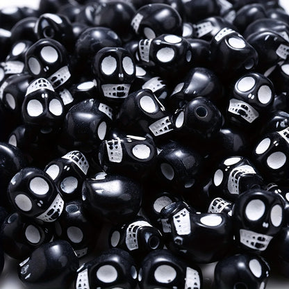 Colorful Acrylic Skull Spacer Beads