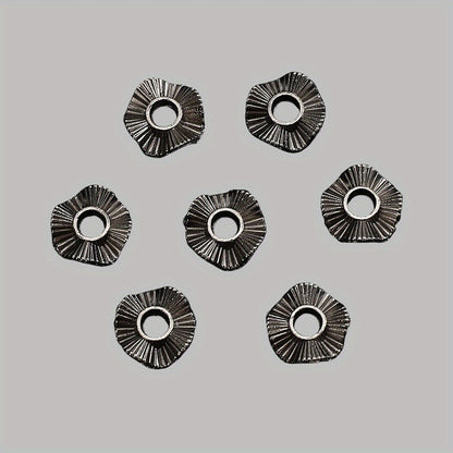 50pcs Wave Pattern Zinc Alloy Spacer Beads