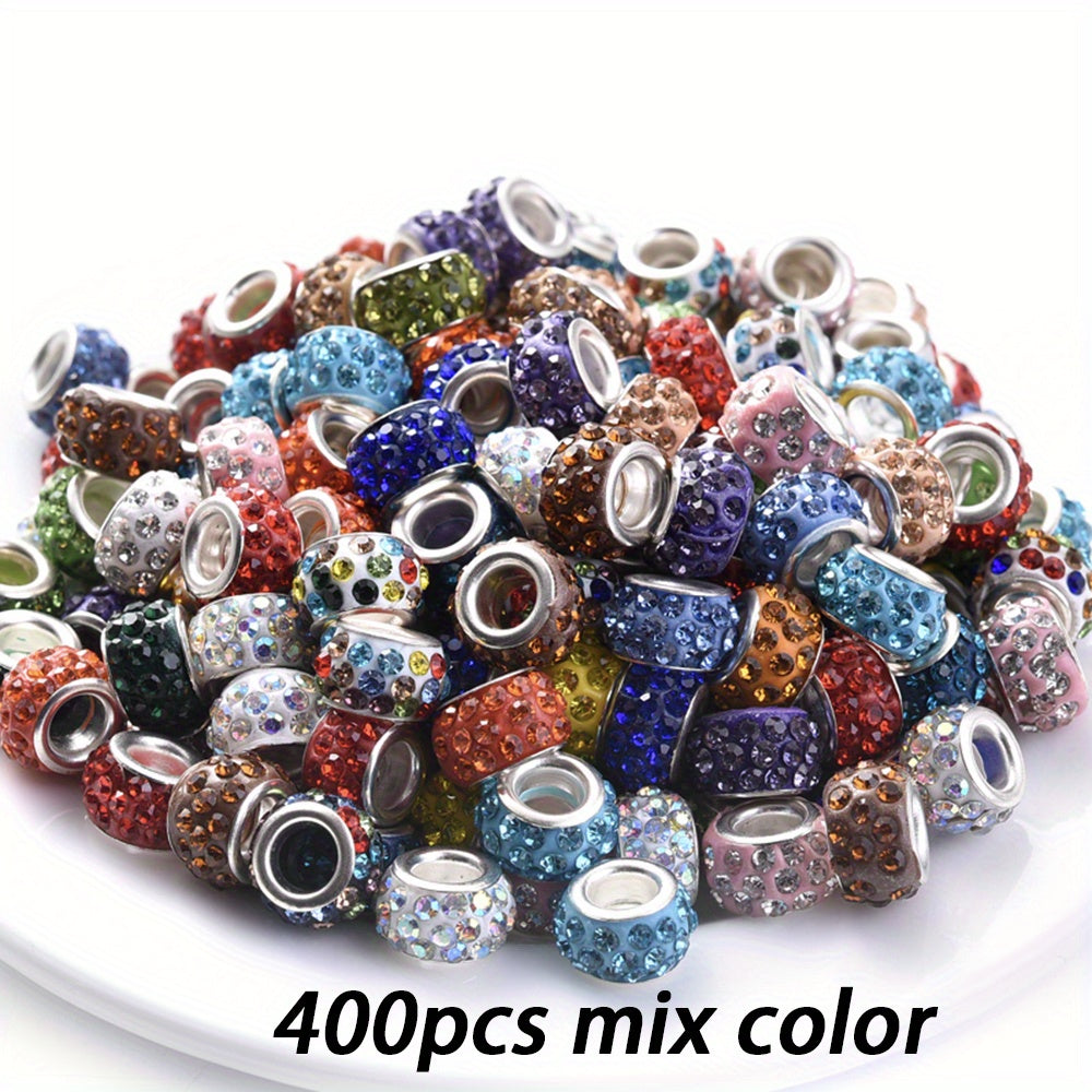 Rhinestone Wheel Rondelle Spacer Beads