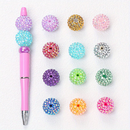 20mm Resin Bayberry Rhinestone Ball Beads