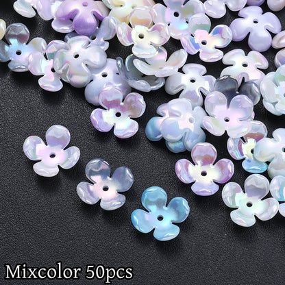 50pcs Four Petal Receptacle Beads