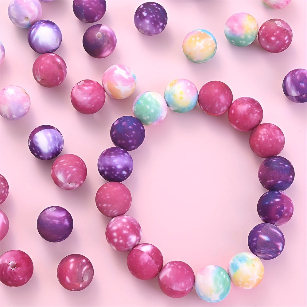 Starry Sky Silicone Ball Beads