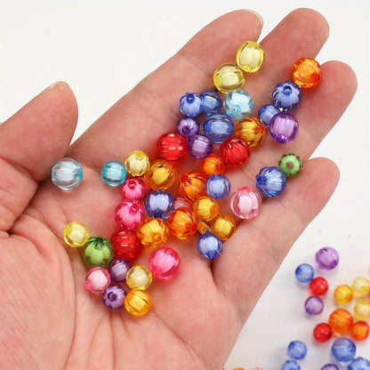 8/10mm Acrylic Pumpkin Beads