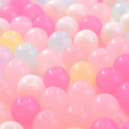 Colorful Mix Style Acrylic Gradient Round Spacer Beads