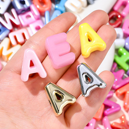Colorful Alphabet Acrylic Beads