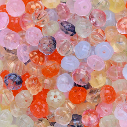 Halloween Pumpkin Glass Beads