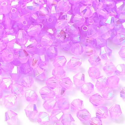 1000pcs 4mm Shiny Acrylic Faceted Beads