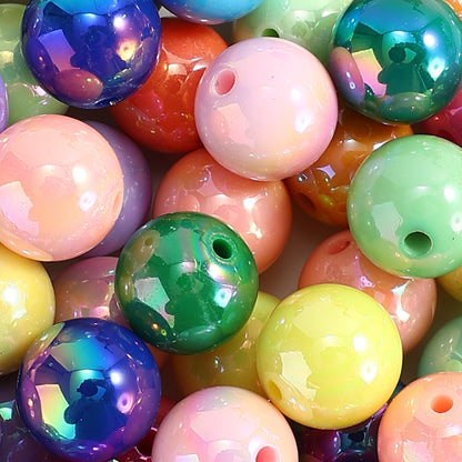 20pcs/set 16mm Shiny AB Color Round Acrylic Focal Beads