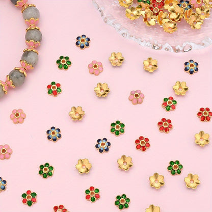 7mm Alloy Flower Cap Beads
