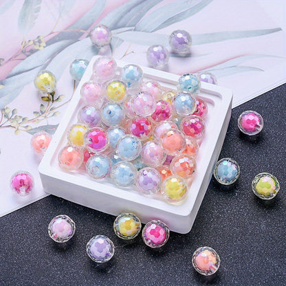 16mm AB Color Faceted Acrylic Round Beads