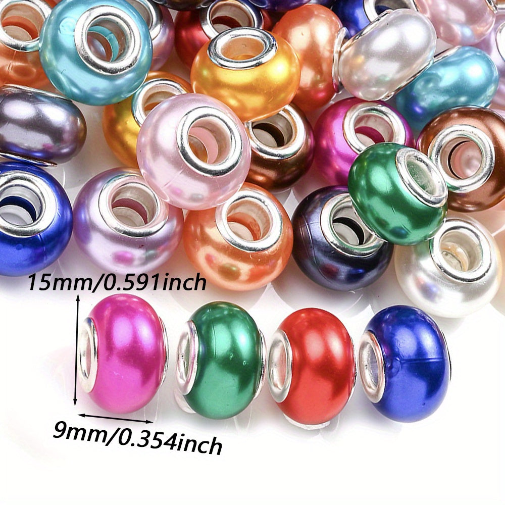 Assorted Imitation Pearl Large Hole Beads