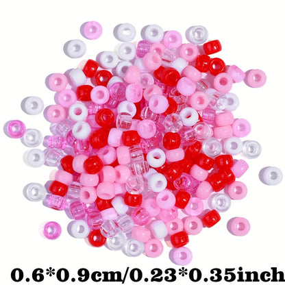 6×9mm Pink Series Acrylic Large Hole Beads