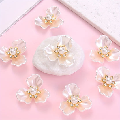 30g Mix Varieties Flower Leaf Colorful AB Acrylic Beads
