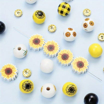 76pcs Sunflower Shape Bead Set
