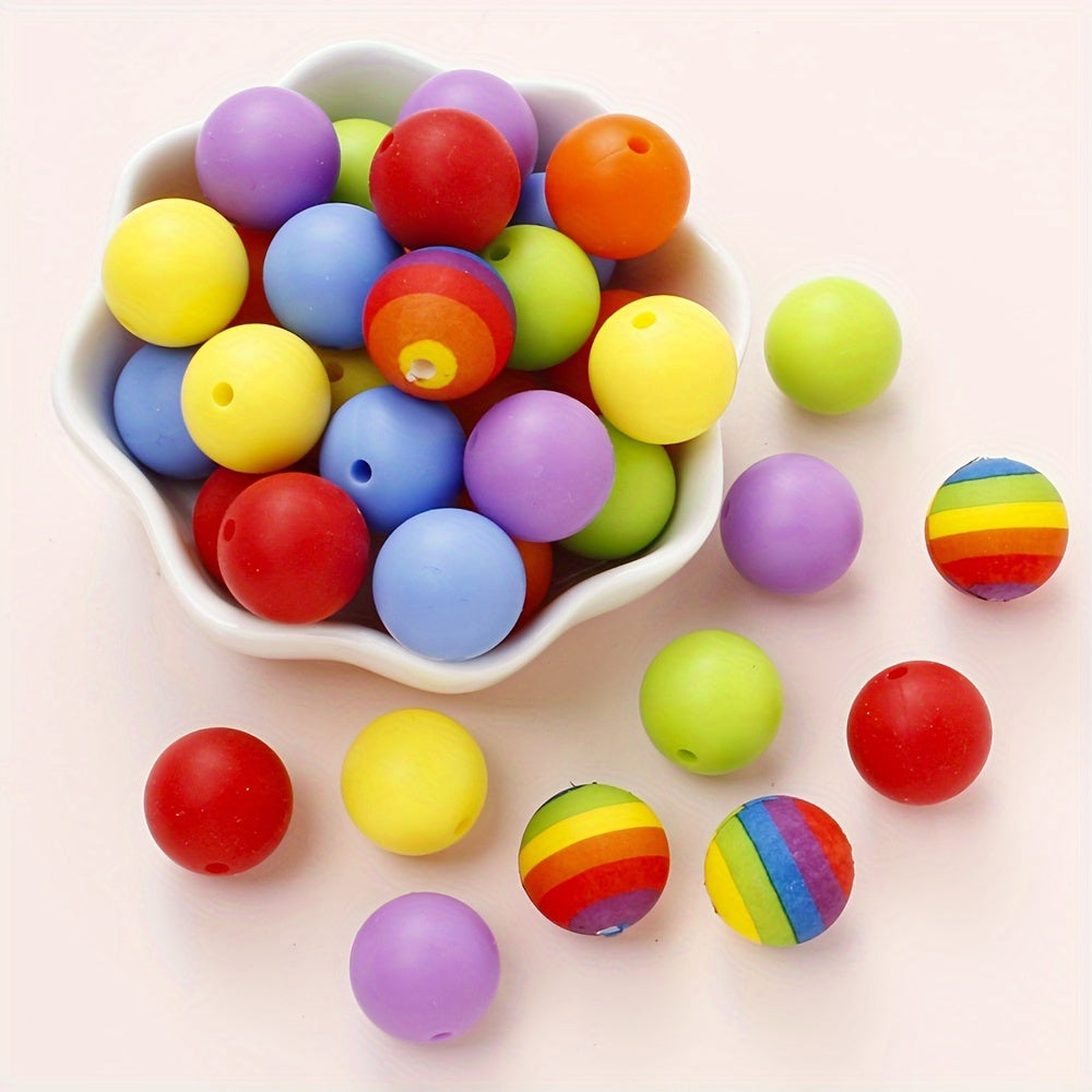 Fashion Christmas Colorful Large Ball Acrylic Pen Charm Beads Kit