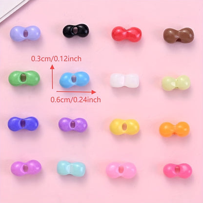 Mix Color Glitter Transparent Plastic Pony Beads