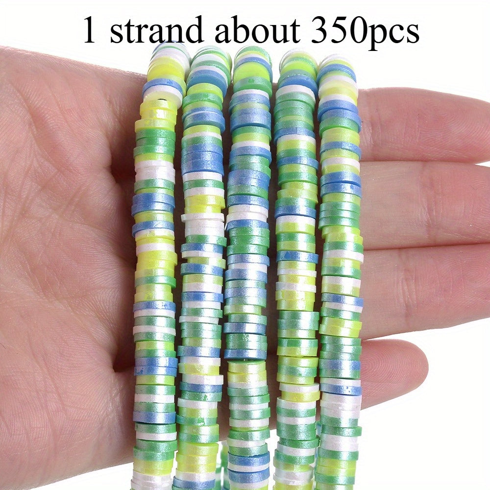 1 Strand 6mm AB Shiny Heishi Clay Beads