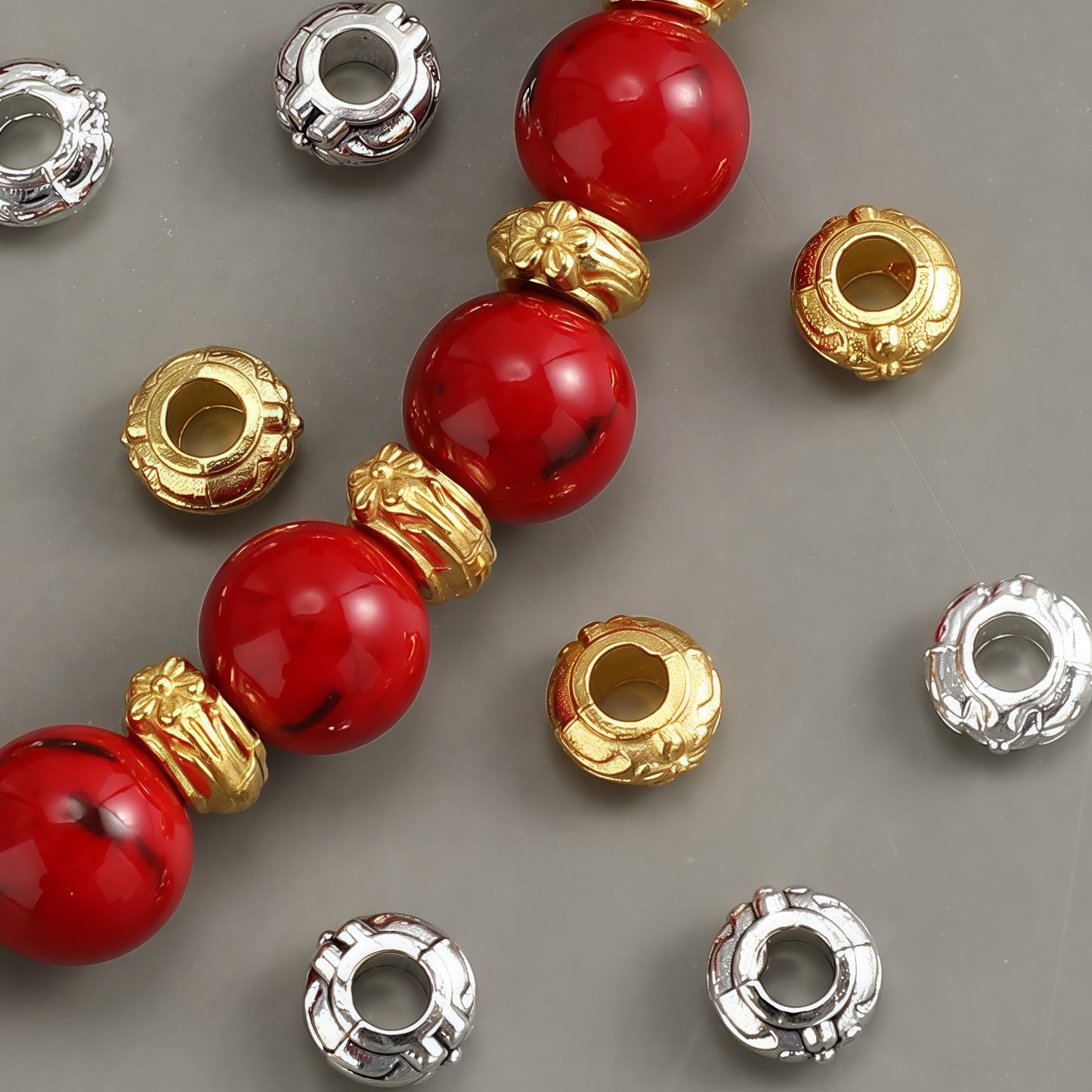 3×6mm Zinc Alloy Flower Spacer Beads