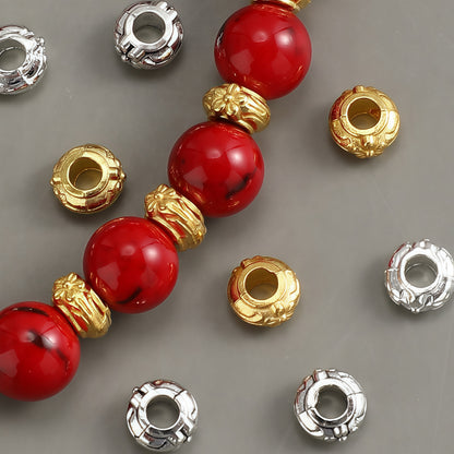3×6mm Zinc Alloy Flower Spacer Beads