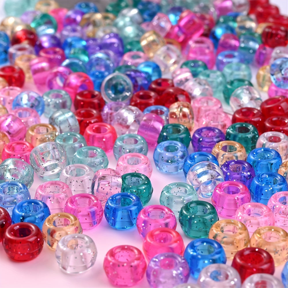 Rainbow Color Gradient Faceted Glass Beads