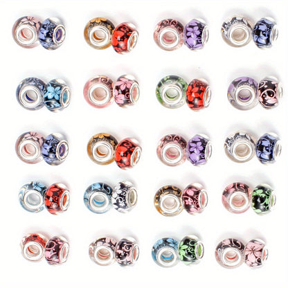 Two-Tone Pony Acrylic Spacer Beads