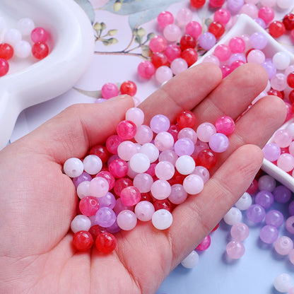 8mm Gradient Fine Line Acrylic Round Beads