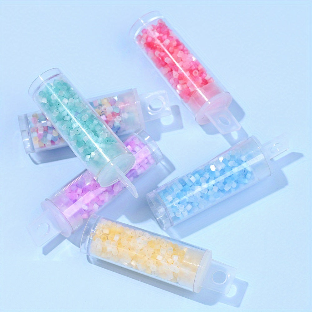 2.5mm Cat Eye Cylindrical Glass Rice Beads