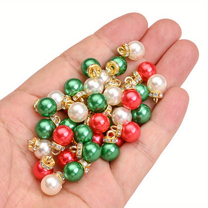 20pcs/set Halloween Christmas Imitation Pearl Pendant Beads