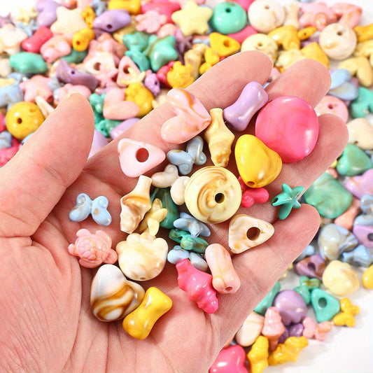 10/100pcs Multicolor Acrylic Gradient Beads Set