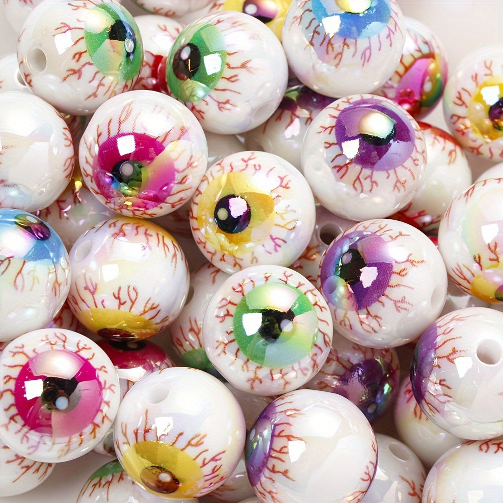 15mm Rubber Round Silicone Focal Loose Beads Set