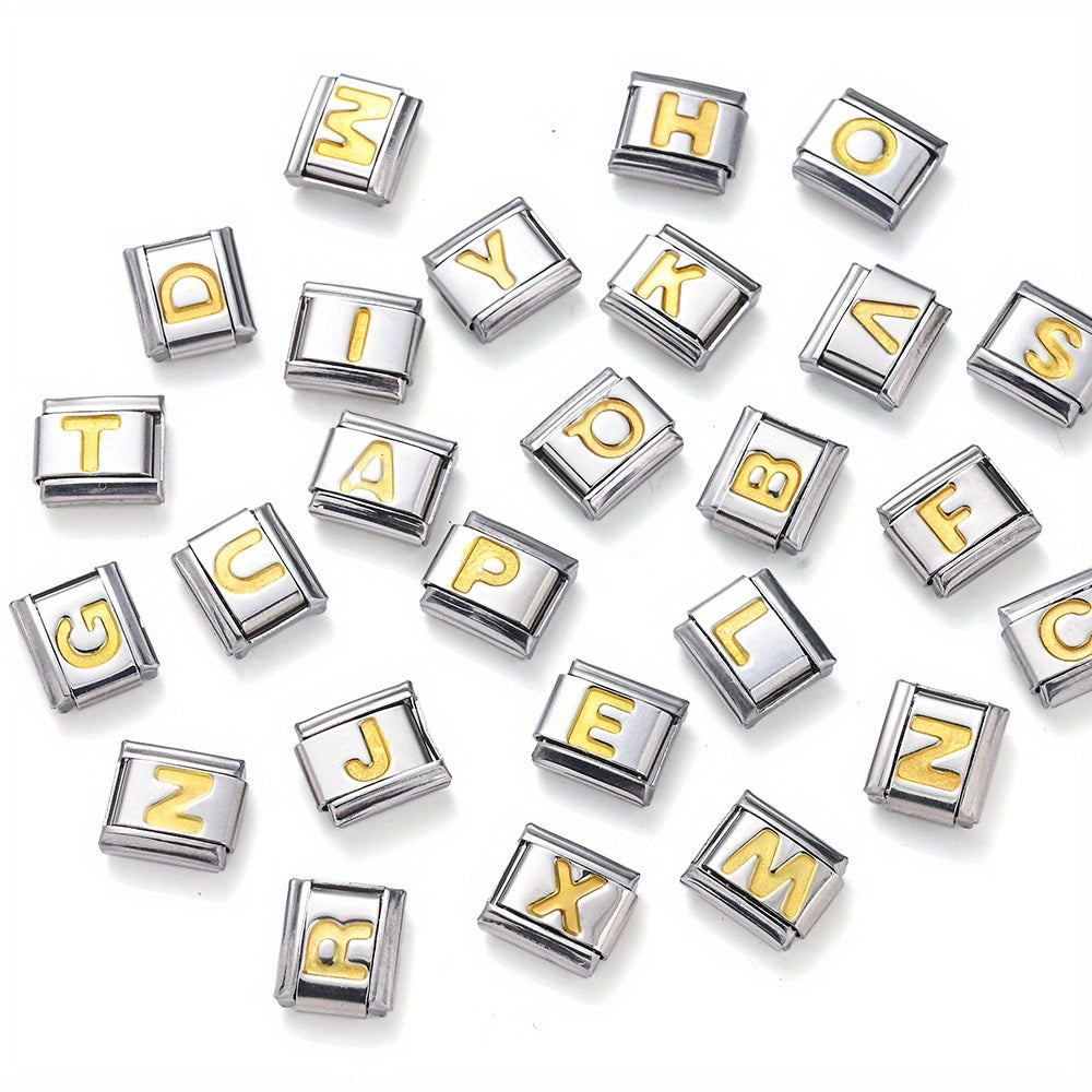 1pc 9x10mm A-Z Letter Link Module Bead