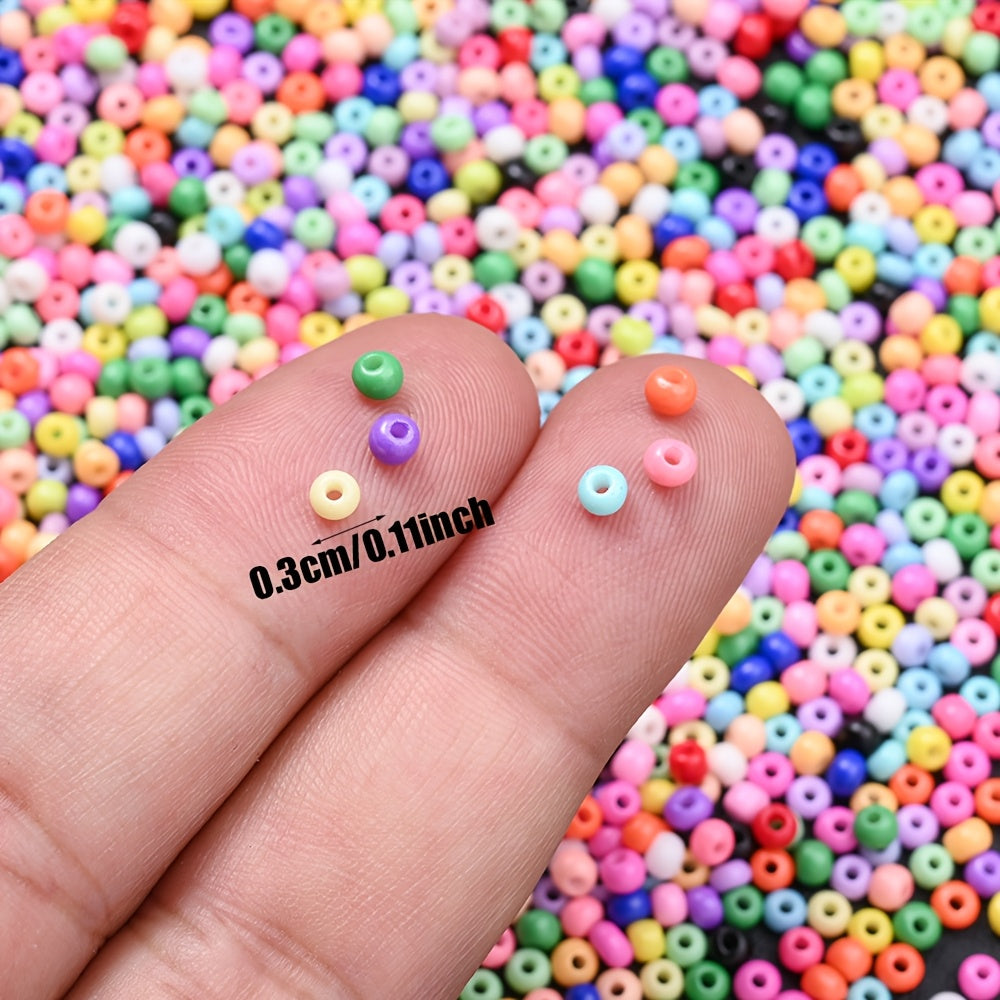 500pcs/set 3mm Colorful Charm Glass Seed Beads