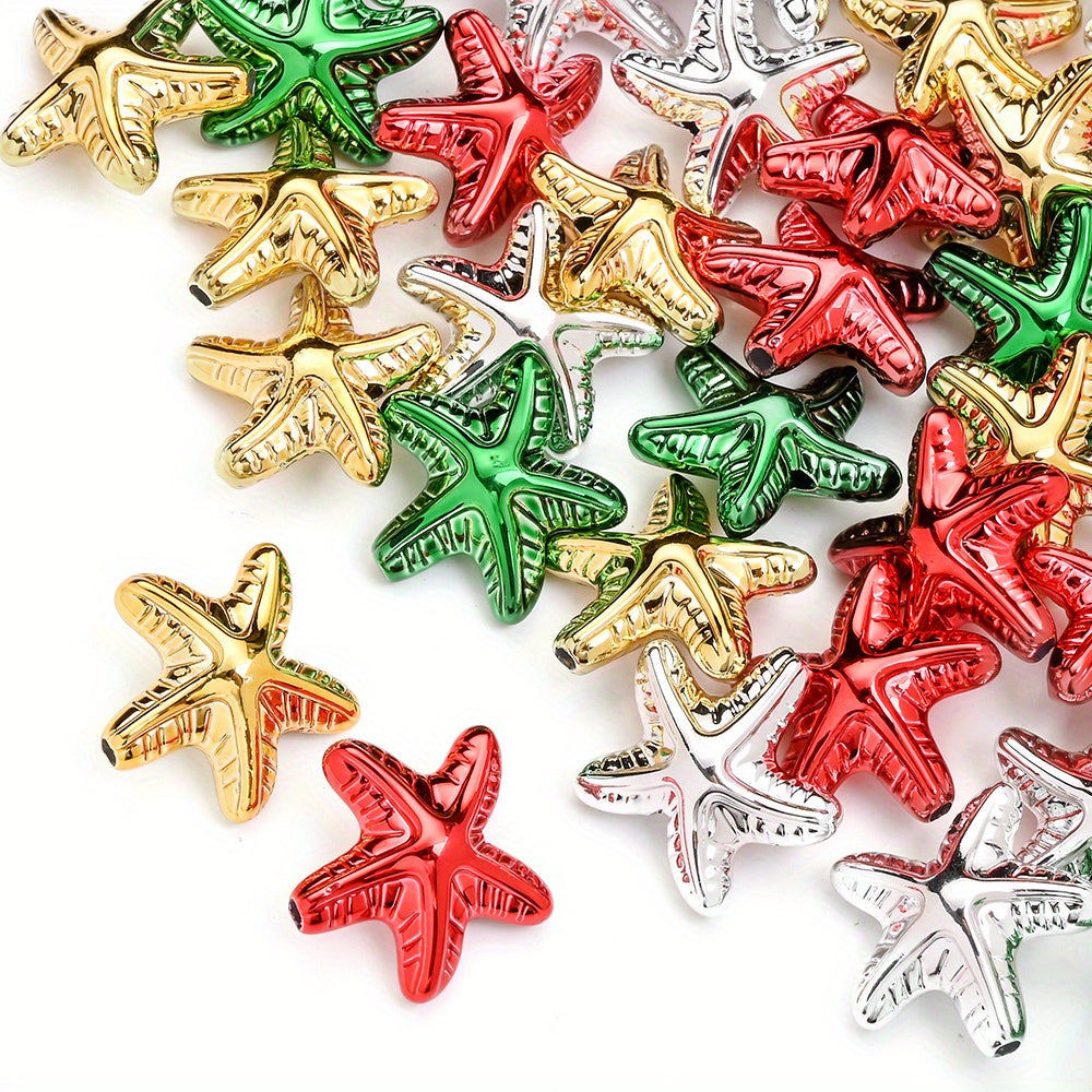 18x19mm Christmas Star Acrylic Beads