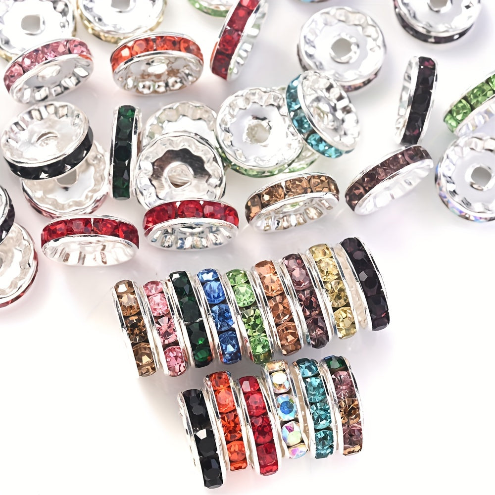 20pcs 4x12mm Sparkling Alloy Spacer Beads