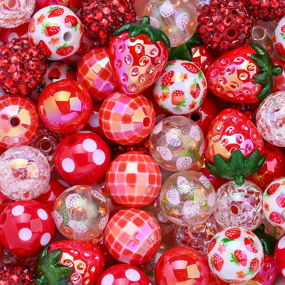 Strawberry Series Resin Beads Set