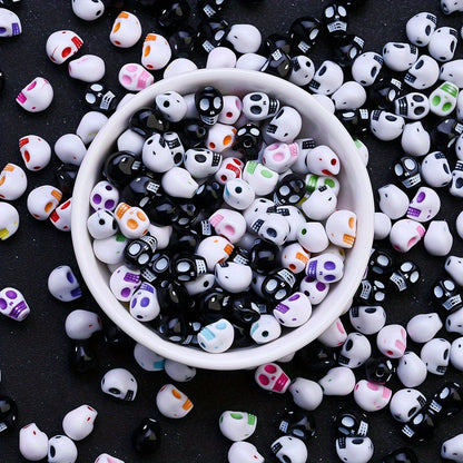 Halloween Acrylic Skull Beads