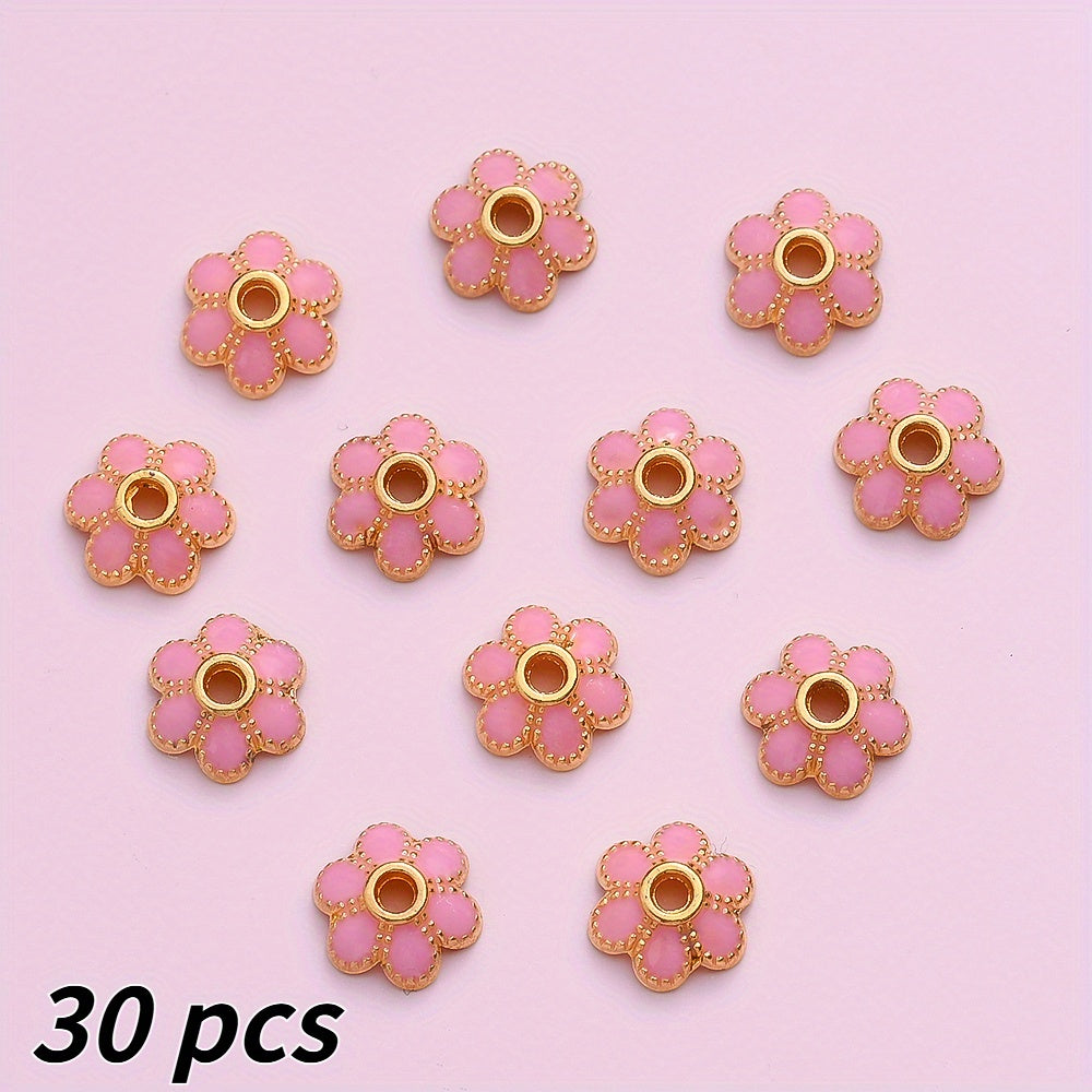 7mm Alloy Flower Cap Beads