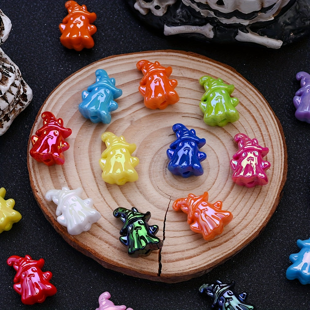 Halloween AB Ghost Acrylic Beads