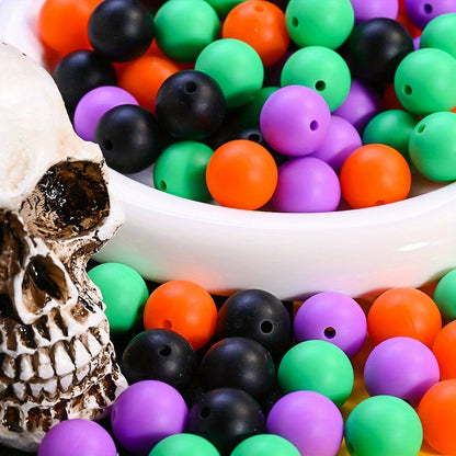 15mm Halloween Round Silicone Beads