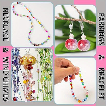 130g 800pcs Gradient Crackle Glass Beads