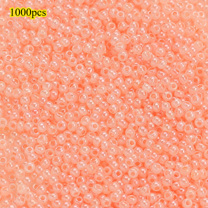 1000pcs 2mm Random Color Glass Seed Beads